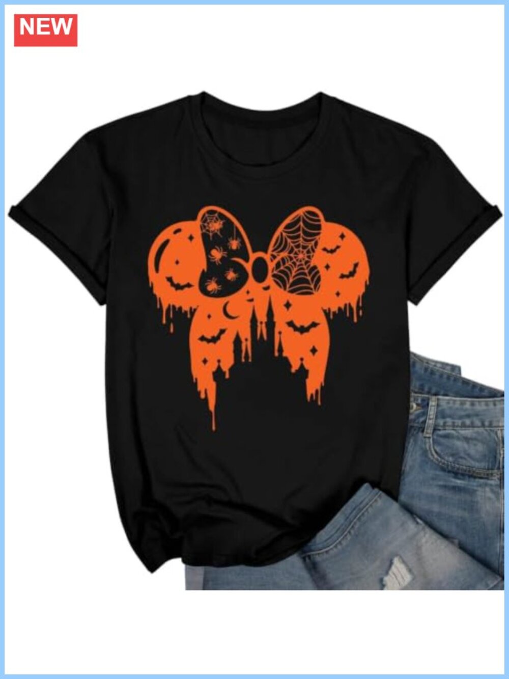 Women's Halloween Graphic T-Shirt Cotton Blend Short Sleeve Crew Neck